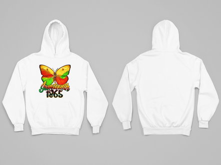 Juneteenth 1865 Butterfly Hoodie