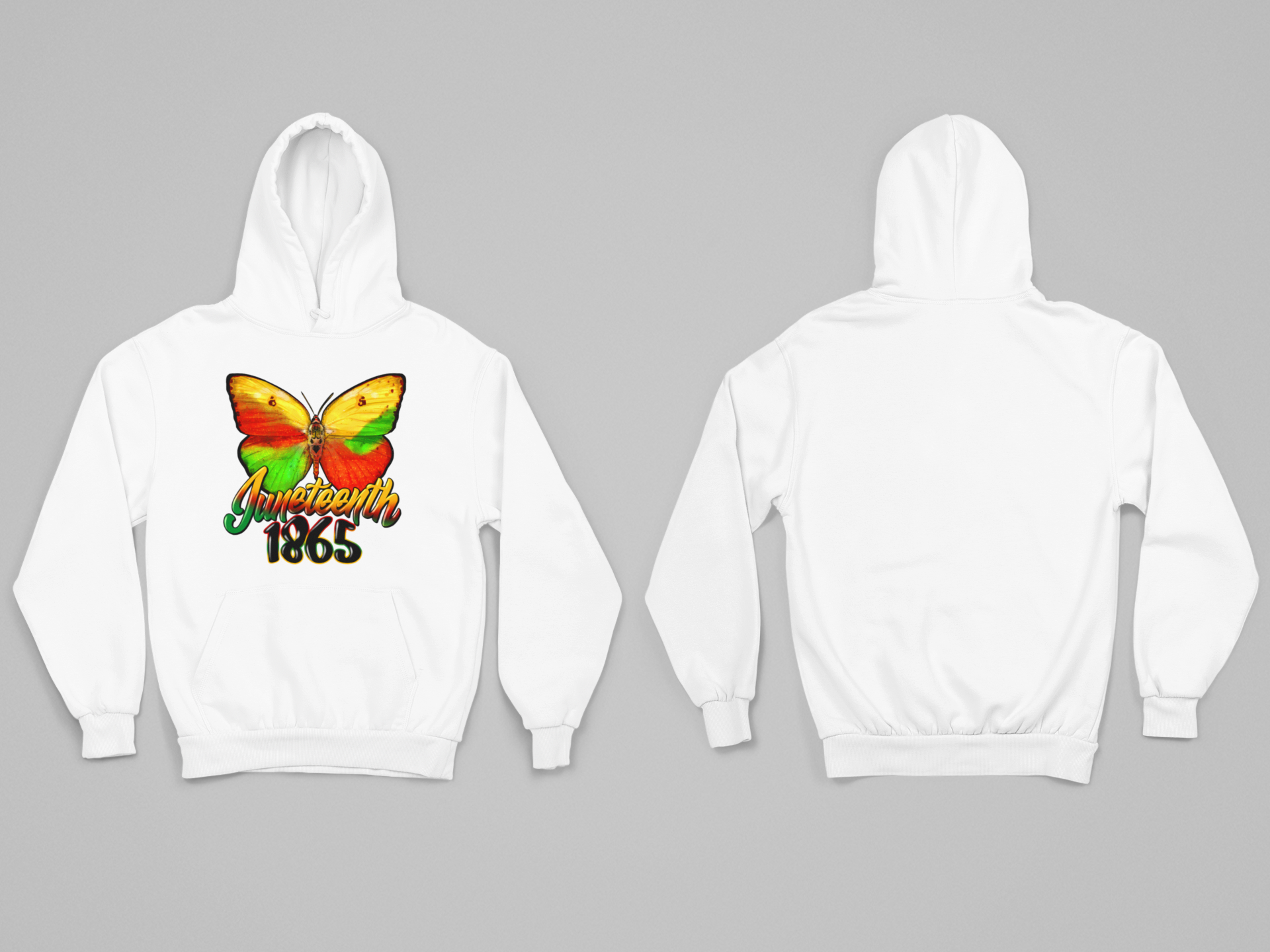 Juneteenth 1865 Butterfly Hoodie