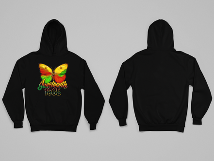 Juneteenth 1865 Butterfly Hoodie
