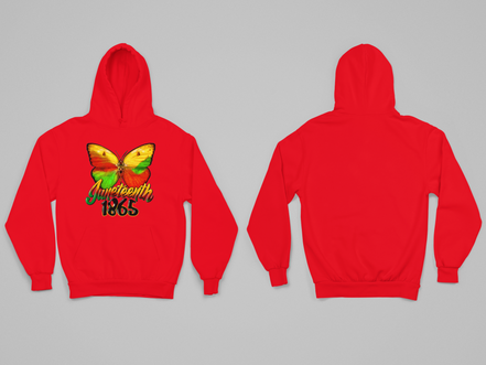 Juneteenth 1865 Butterfly Hoodie