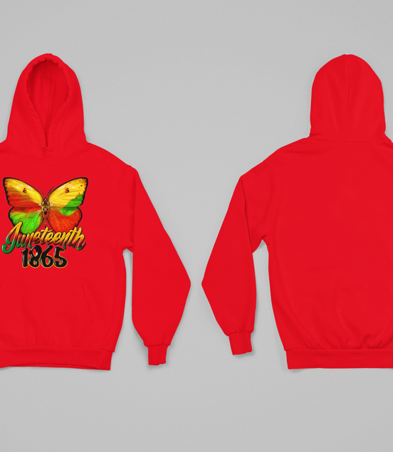 Juneteenth 1865 Butterfly Hoodie