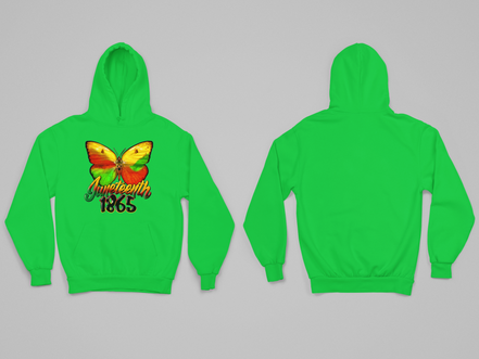 Juneteenth 1865 Butterfly Hoodie