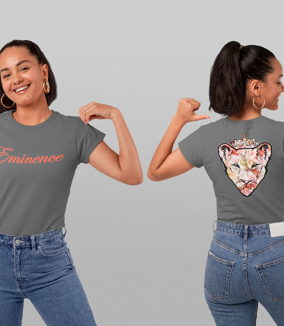 Lioness Rose Flower T-Shirt