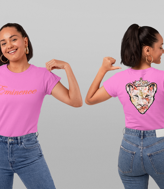 Lioness Rose Flower T-Shirt