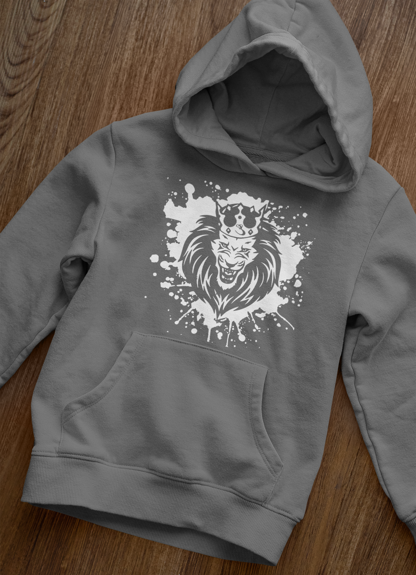 Lion Splatter Paint Hoodie