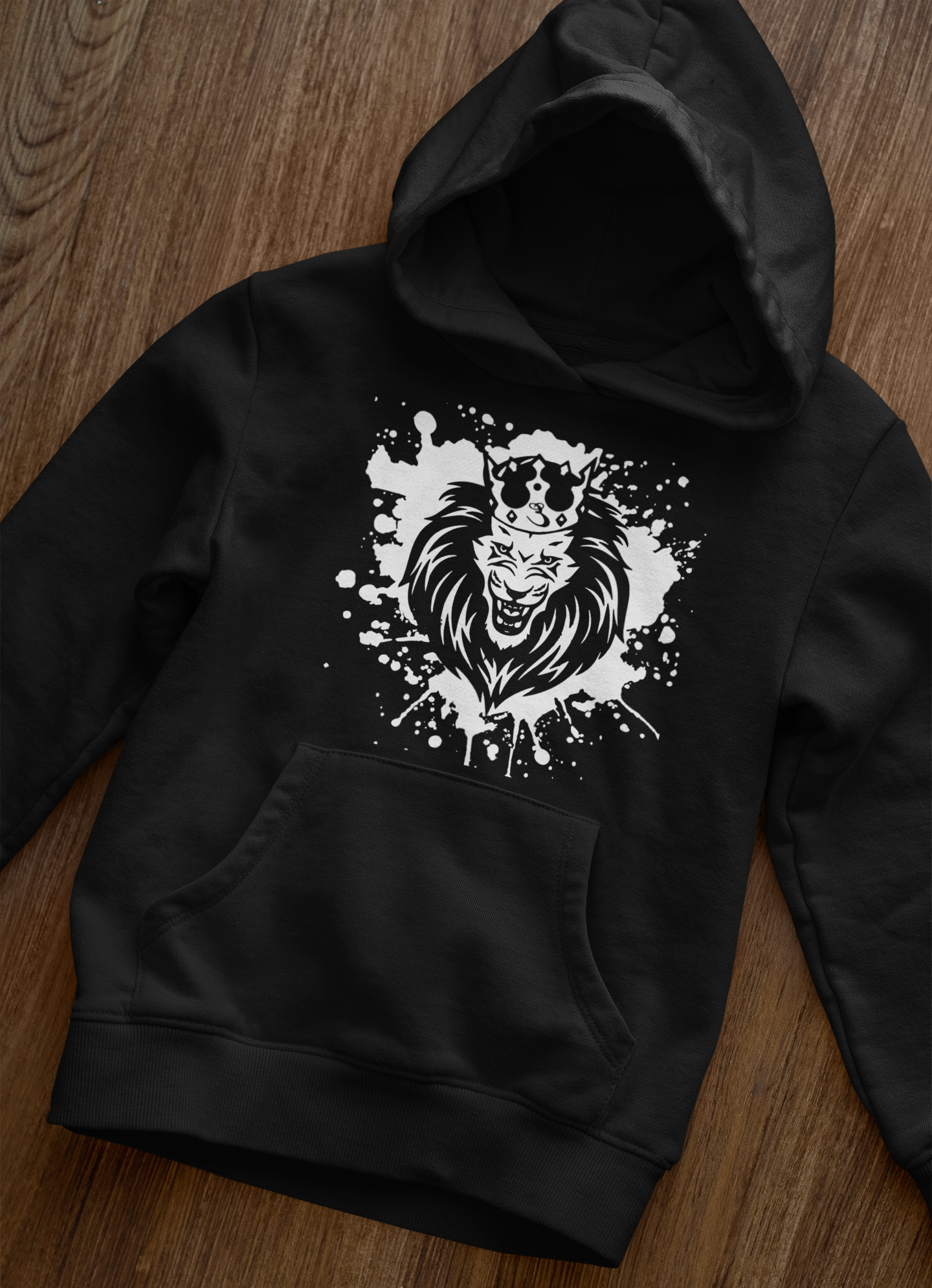 Lion Splatter Paint Hoodie