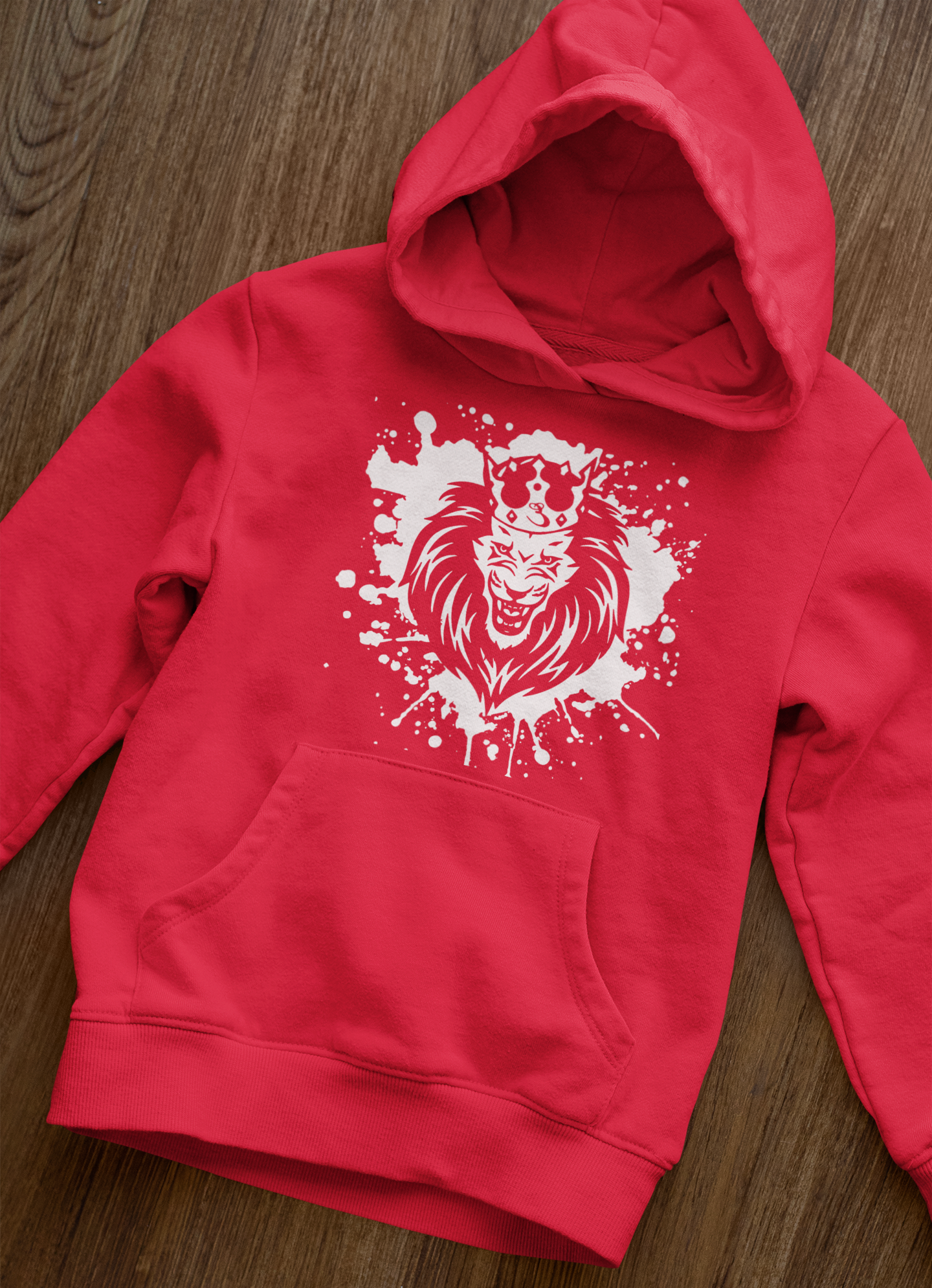 Lion Splatter Paint Hoodie