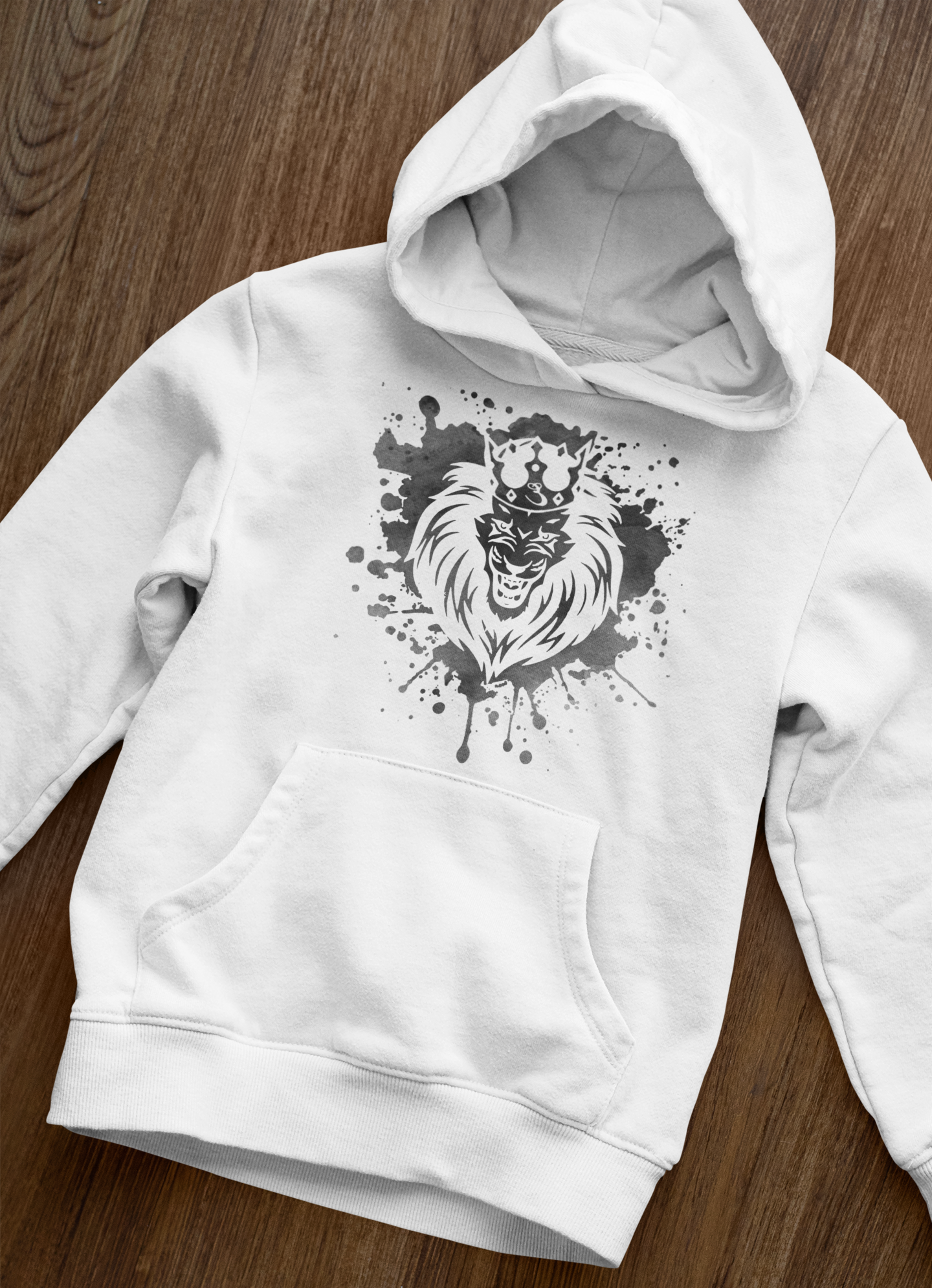 Lion Splatter Paint Hoodie