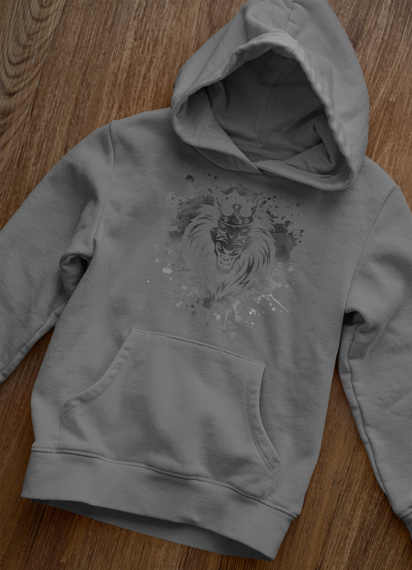 Lion Splatter Paint Hoodie