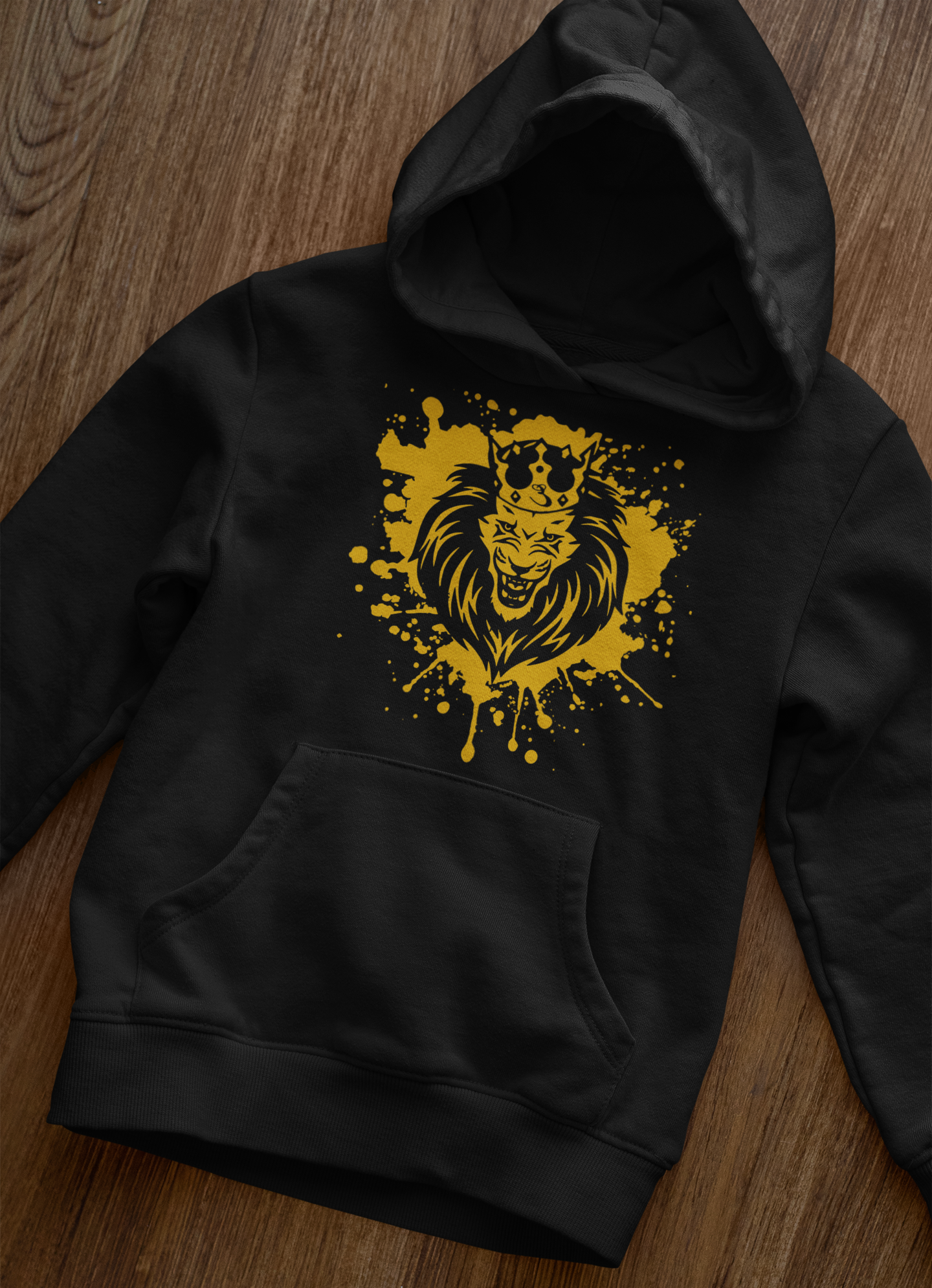 Lion Splatter Paint Hoodie