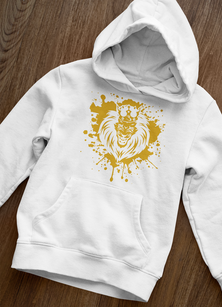 Lion Splatter Paint Hoodie