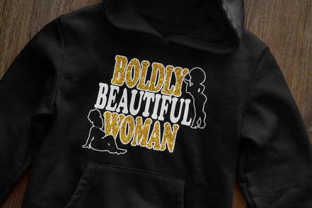 Boldly Beautiful Woman Hoodie - Plus Size Empowerment Hoodie | Eminence Clothing