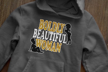 Boldly Beautiful Woman Hoodie - Plus Size Empowerment Hoodie | Eminence Clothing