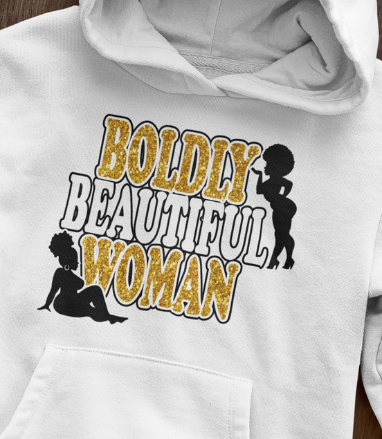 Boldly Beautiful Woman Hoodie - Plus Size Empowerment Hoodie | Eminence Clothing